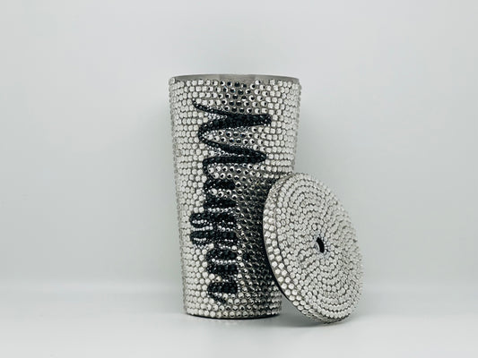 Customizable Rhinestone Steel Tumbler