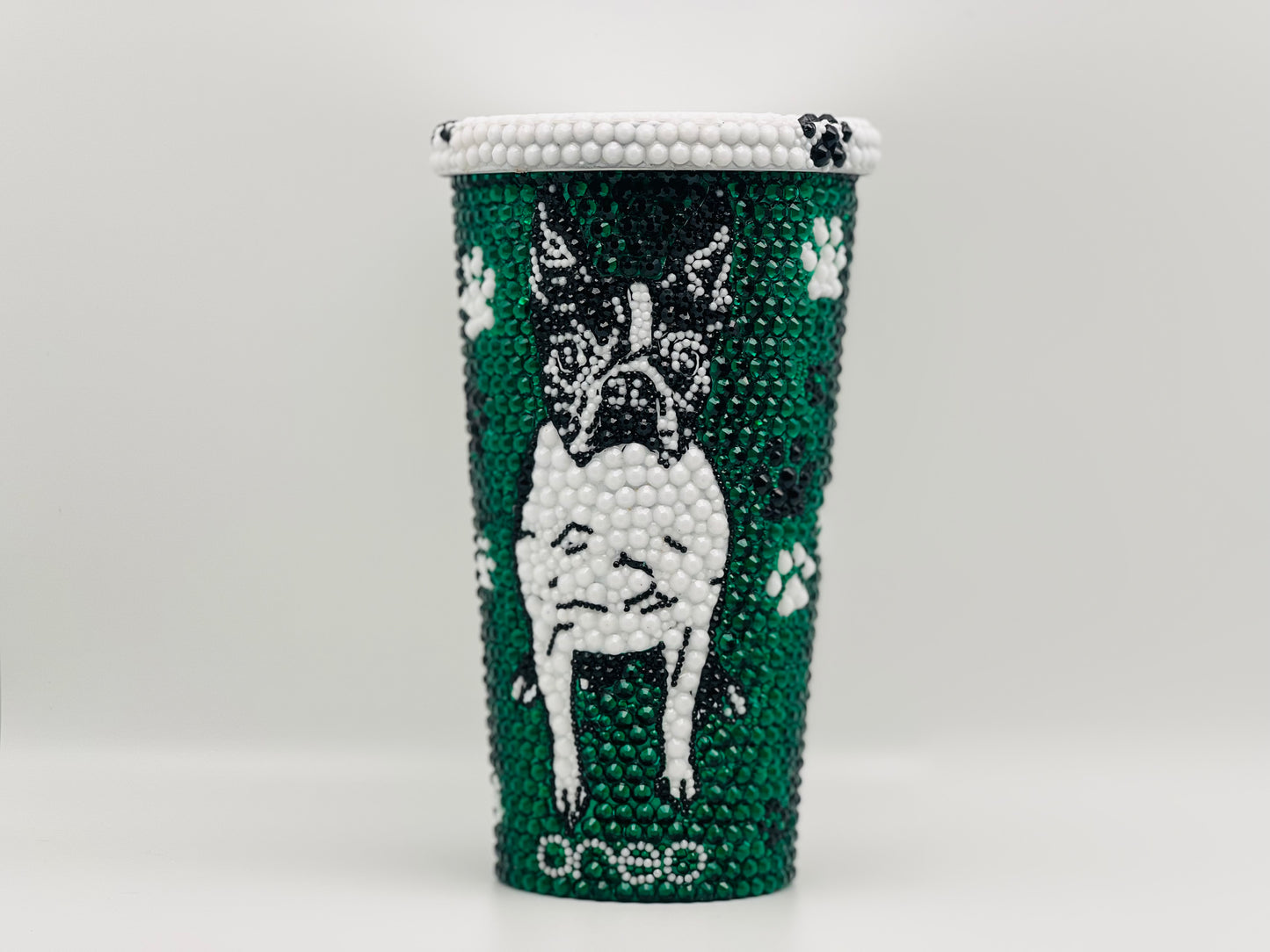 Dog Rhinestone Steel Tumbler