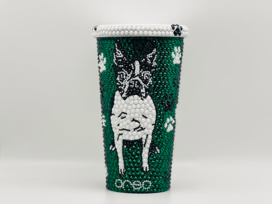 Dog Rhinestone Steel Tumbler