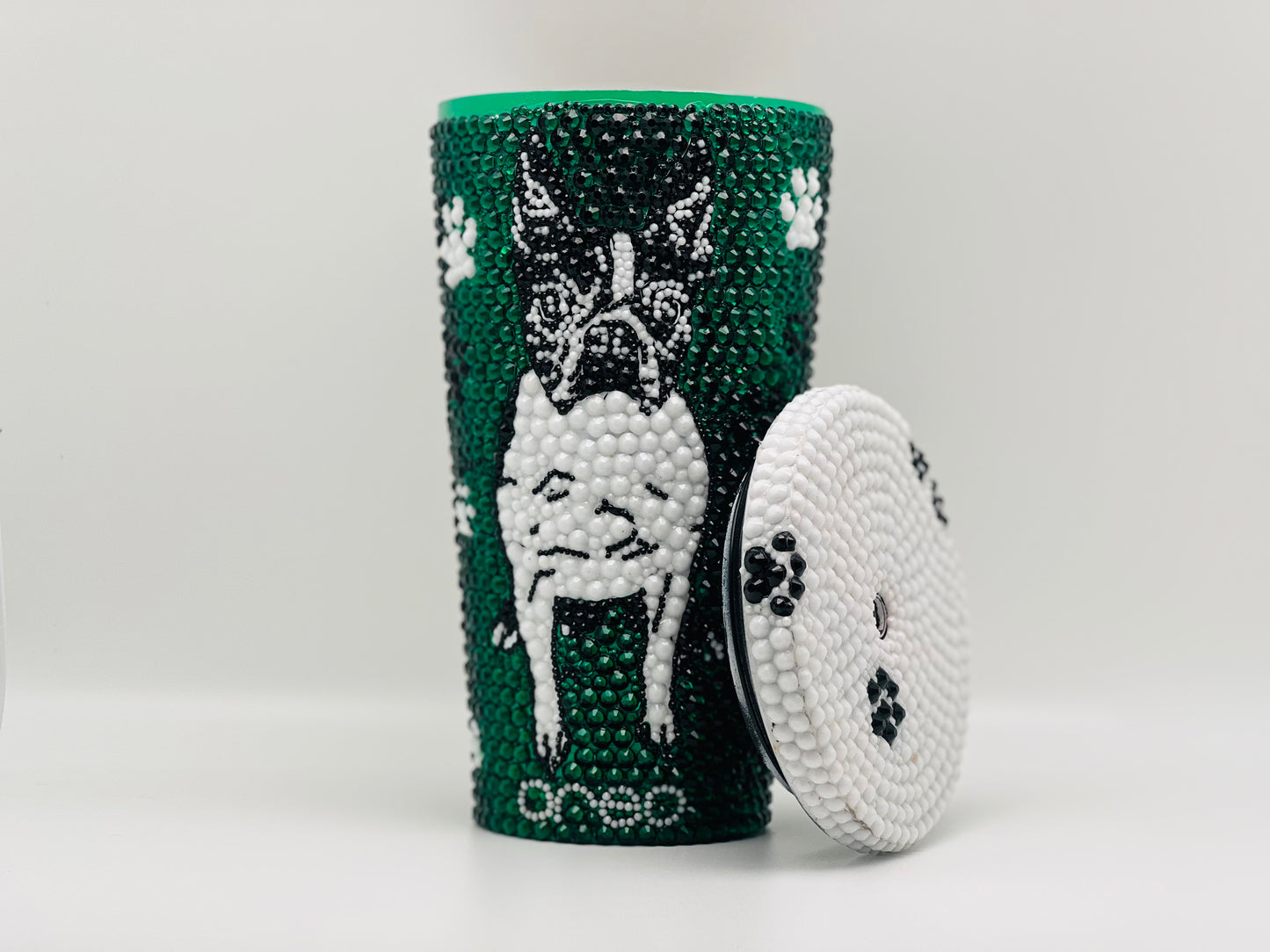 Dog Rhinestone Steel Tumbler