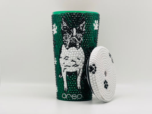 Dog Rhinestone Steel Tumbler