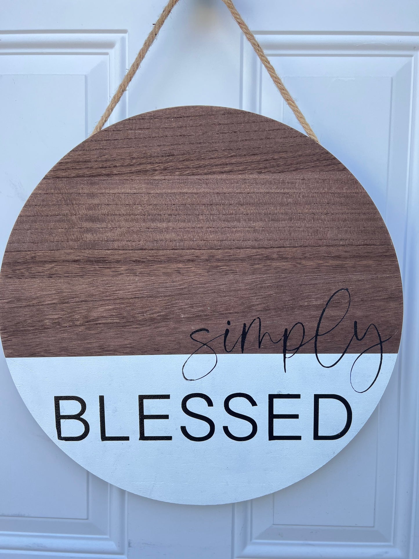 Simply Blessed Wood Sign