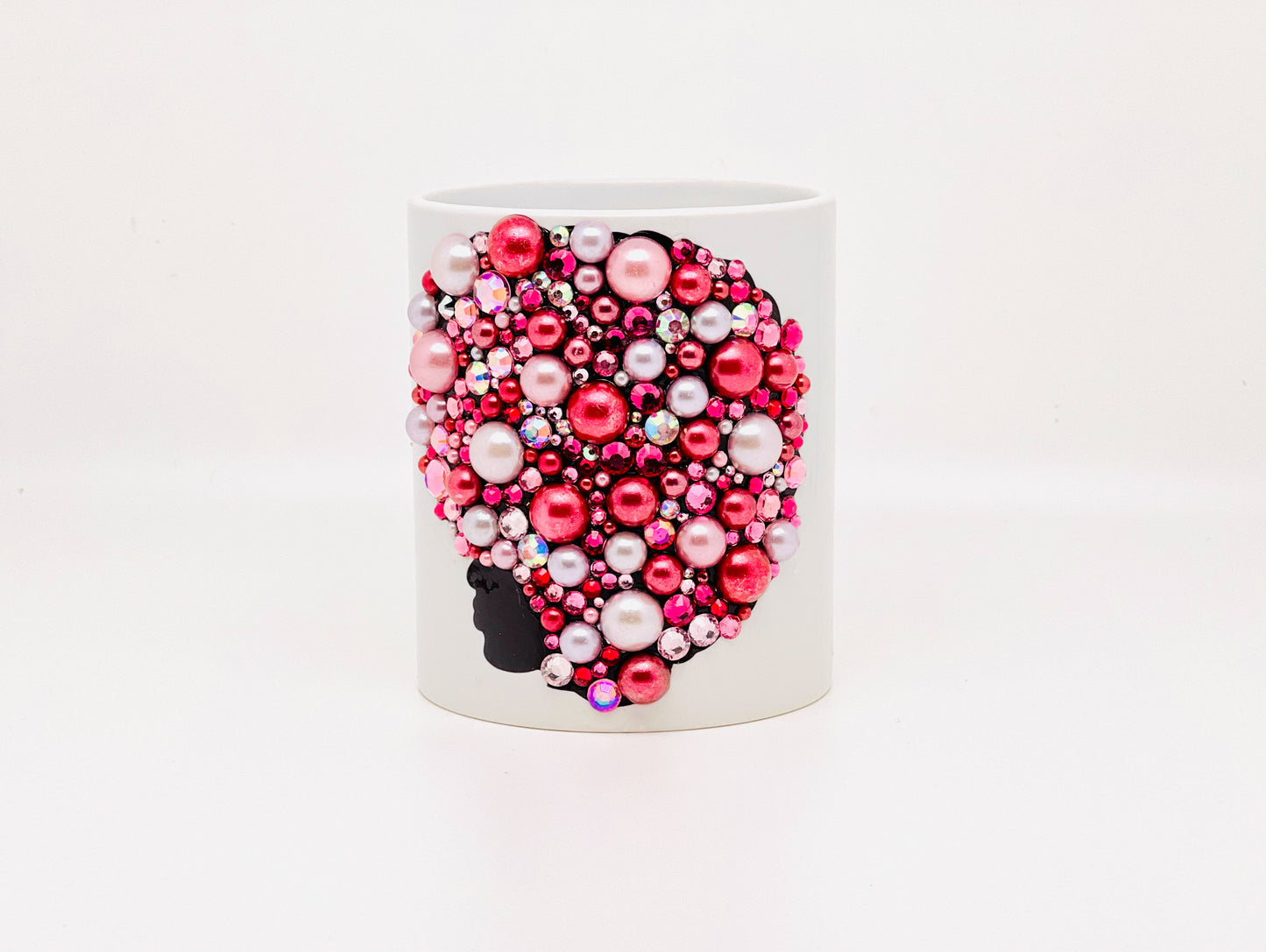 Rhinestone and Pearl Mug