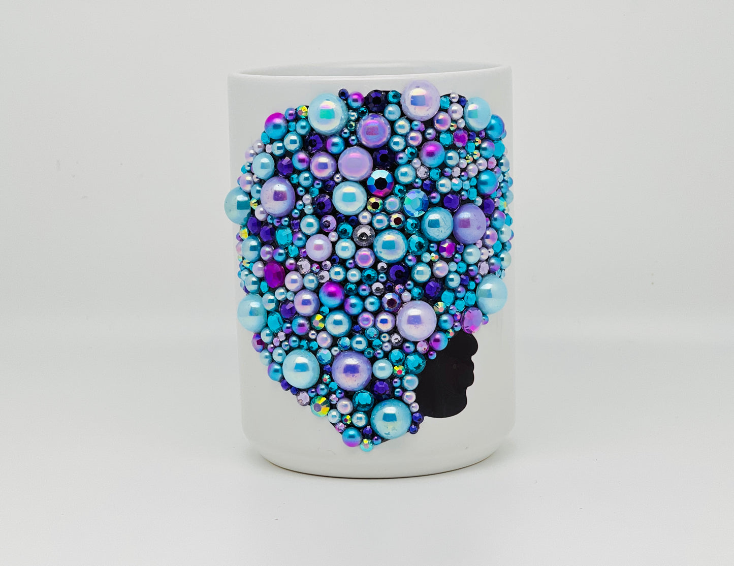 Rhinestone and Pearl Mug