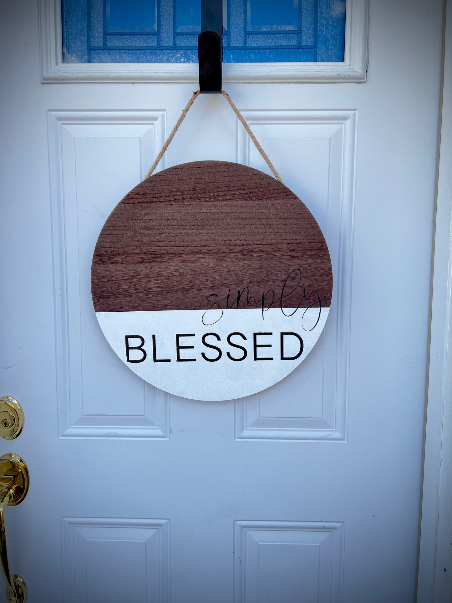 Simply Blessed Wood Sign